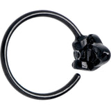 20G 5/16 Aurora Gem Black Saturn Space Moon Nose Hoop