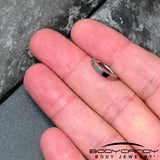 14G 3/8 316L Surgical Steel Smooth Style Hinged Hoop Belly Ring