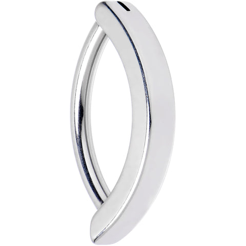 14G 1/2 316L Surgical Steel Smooth Style Hinged Hoop Belly Ring