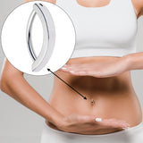 14G 1/2 316L Surgical Steel Smooth Style Hinged Hoop Belly Ring
