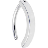 14G 1/2 316L Surgical Steel Smooth Style Hinged Hoop Belly Ring