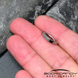 14G 1/2 316L Surgical Steel Smooth Style Hinged Hoop Belly Ring