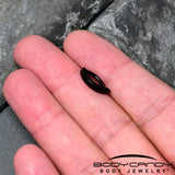 14G 3/8 Black 316L Surgical Steel Smooth Style Hinged Hoop Belly Ring