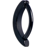 14G 3/8 Black 316L Surgical Steel Smooth Style Hinged Hoop Belly Ring