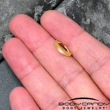 14G 3/8 Gold Tone 316L Surgical Steel Hinged Hoop Belly Ring