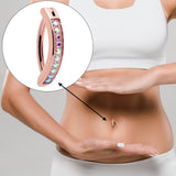 14G 3/8  Rose Implant Grade Titanium CZ Paved Hinged Hoop Belly Ring