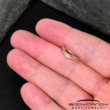 14G 3/8  Rose Implant Grade Titanium CZ Paved Hinged Hoop Belly Ring