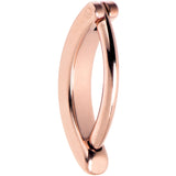 14G 3/8  Rose Implant Grade Titanium CZ Paved Hinged Hoop Belly Ring