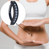 14G 3/8  Black Implant Grade Titanium CZ Paved Hinged Hoop Belly Ring