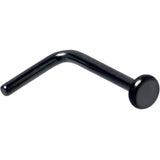 20G 1/4 Black ASTM F-136 Implant Grade Titanium 2mm Disc End L Shape Nose Ring