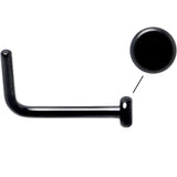 20G 1/4 Black ASTM F-136 Implant Grade Titanium 2mm Disc End L Shape Nose Ring