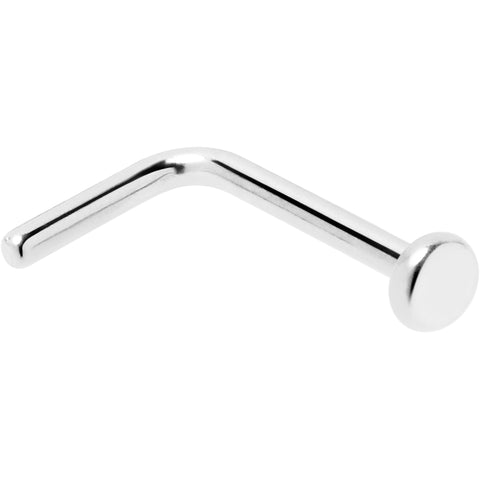 20G 1/4 ASTM F-136 Implant Grade Titanium 2mm Disc End L Shape Nose Ring