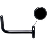 20G 1/4 Black ASTM F-136 Implant Grade Titanium 3mm Disc End L Shape Nose Ring