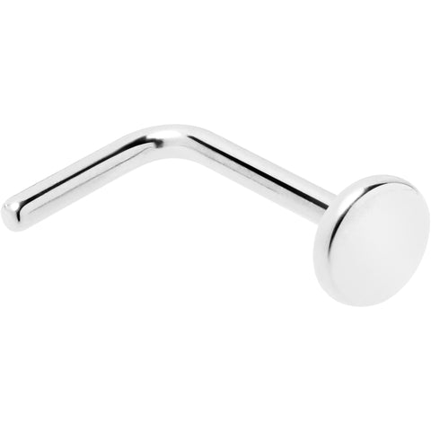 20G 1/4 ASTM F-136 Implant Grade Titanium 3mm Disc End L Shape Nose Ring
