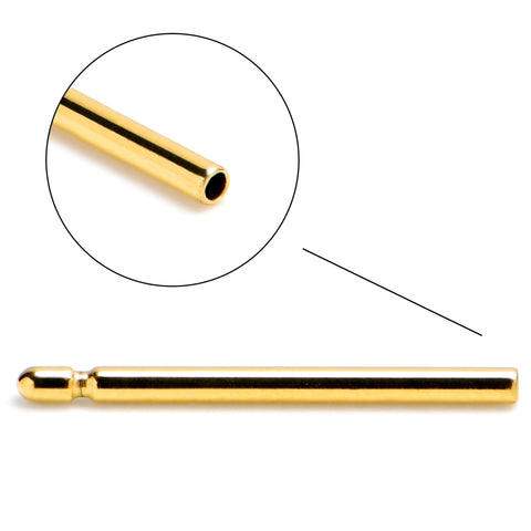 20G 3/8 ASTM F-136 Implant Grade Titanium Gold Tone Threadless Replacement Barbell