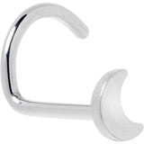 20G 1/4 ASTM F-136 Implant Grade Titanium Moon Threadless Left Side Nose Screw