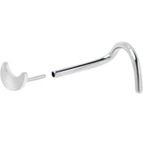 20G 1/4 ASTM F-136 Implant Grade Titanium Moon Threadless Left Side Nose Screw