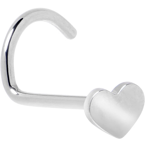 20G 1/4 ASTM F-136 Implant Grade Titanium Heart Threadless Left Side Nose Screw