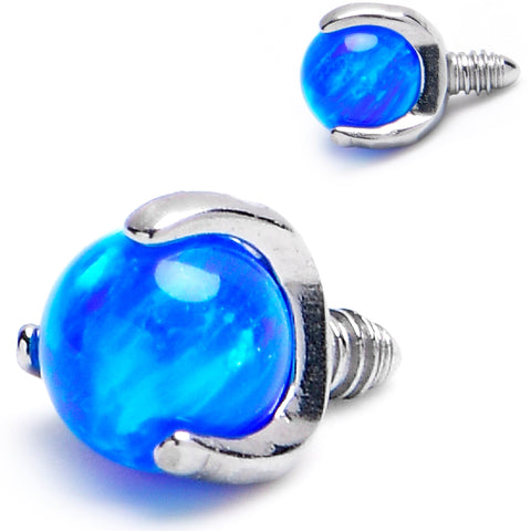 14G 3mm Blue Synthetic Opal Internally Threaded Replacement Ball