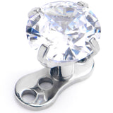 14G 5mm CZ Top 3 Hole Dermal Implant Grade Titanium Anchor Base