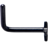 20G 1/4 Black ASTM F-136 Implant Grade Titanium Star End L Shape Nose Ring