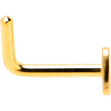 20G 1/4 Gold Tone ASTM F-136 Implant Grade Titanium Heart End L Shape Nose Ring