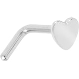 20G 1/4 ASTM F-136 Implant Grade Titanium Heart End L Shape Nose Ring