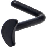 20G 1/4 Black ASTM F-136 Implant Grade Titanium Moon End L Shape Nose Ring