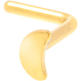 20G 1/4 Gold Tone ASTM F-136 Implant Grade Titanium Moon End L Shape Nose Ring