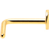 20G 1/4 Gold Tone ASTM F-136 Implant Grade Titanium Moon End L Shape Nose Ring