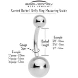 Clear Blue Gem Firey Drop Belly Ring