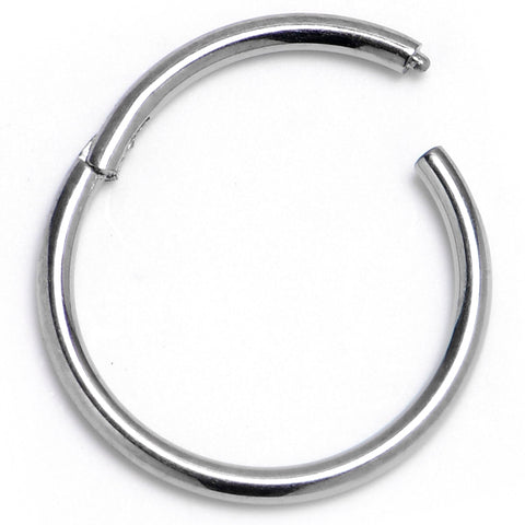 18G 3/8 ASTM F-136 Titainum Precision Hinged Segment Hoop
