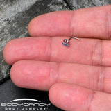 20G 7mm Patriotic Uncle Sam Top Hat L Shape Nose Ring
