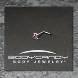 20G 7mm Patriotic Uncle Sam Top Hat L Shape Nose Ring