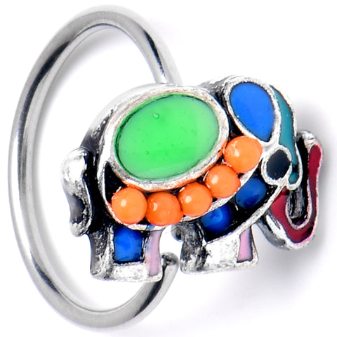 20G 5/16 Colorful Elephant Nose Hoop