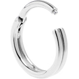 20G 1/4 316L Surgical Steel Double Precision Hinged Segment Ring