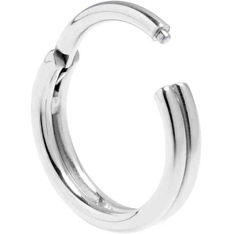 20G 1/4 316L Surgical Steel Double Precision Hinged Segment Ring