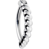 14G 3/8 Grade 23 Titanium Rope Style Hinged Hoop Belly Ring