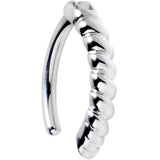 14G 3/8 Grade 23 Titanium Rope Style Hinged Hoop Belly Ring