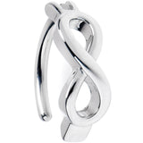 14G 3/8 Grade 23 Titanium Infinity Symbol Hinged Hoop Belly Ring