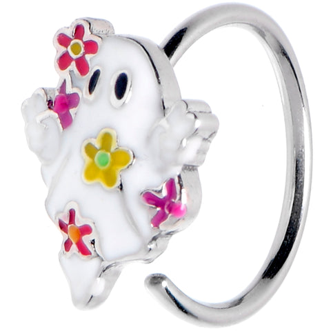 20G 5/16 Halloween Floral Ghost Nose Hoop