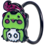 20G 5/6 Black Witch Frog Skull Halloween Nose Hoop
