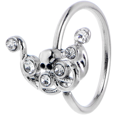 20G 5/16 Clear Gem Scrolling Elegance Nose Hoop