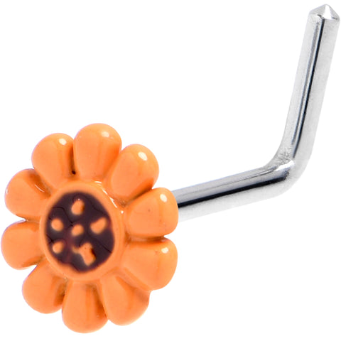 20G 7mm Simple Classic Sunflower L Shape Nose Ring