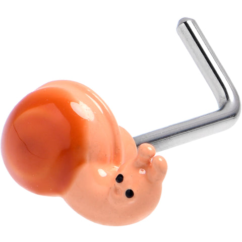 20G 7mm Cottagecore Snail L Shape Nose Ring