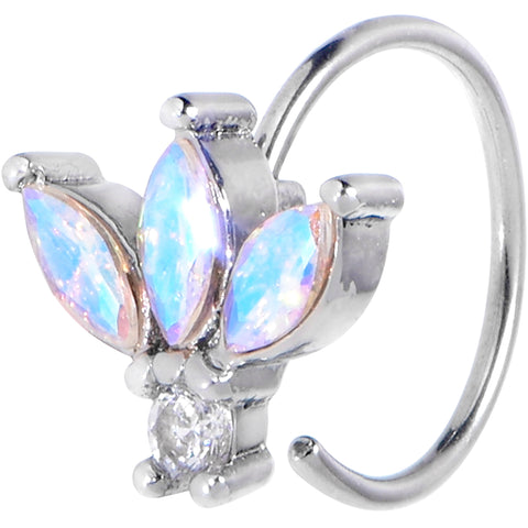 20G 5/16 Aurora Gem Fashion Fan Mini Nose Hoop