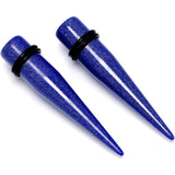 Blue Shimmer Acrylic Straight Taper Set 6mm to 20mm Sizes