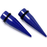 Blue Shimmer Acrylic Straight Taper Set 6mm to 20mm Sizes