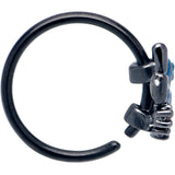 20G 5/16 Clear CZ Gem Black Lush Leaves Nose Hoop