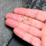 20G 7mm Gold Tone Pretty Critters L Shape Nose Ring Set of 3